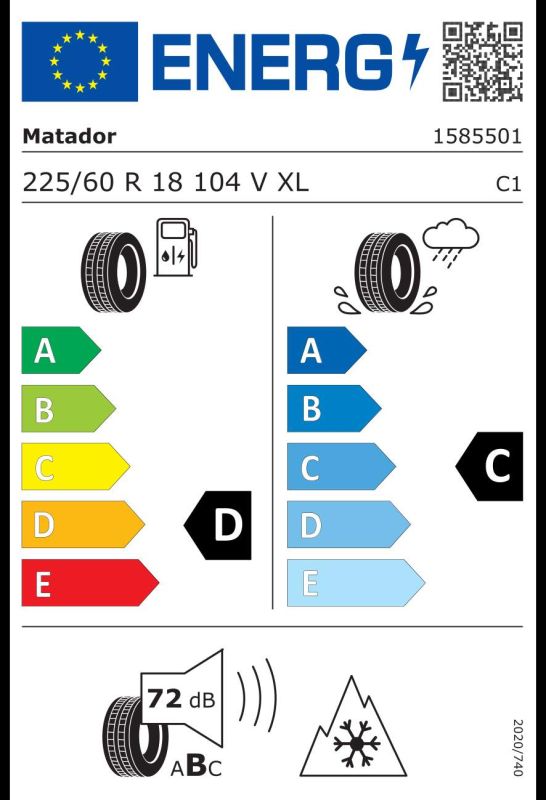 225/60 R18 MATADOR MP93 NORDICCA XL 104V