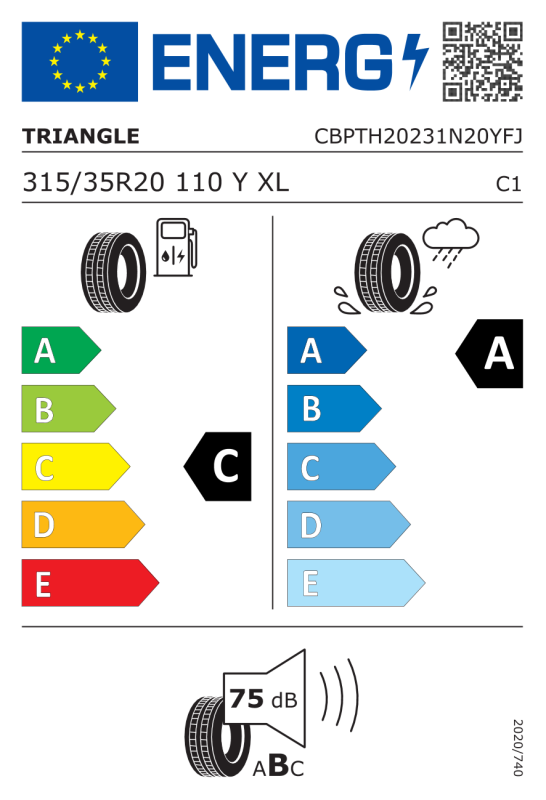 315/35 R20 TRIANGLE TH202 EffeXSport XL 110Y