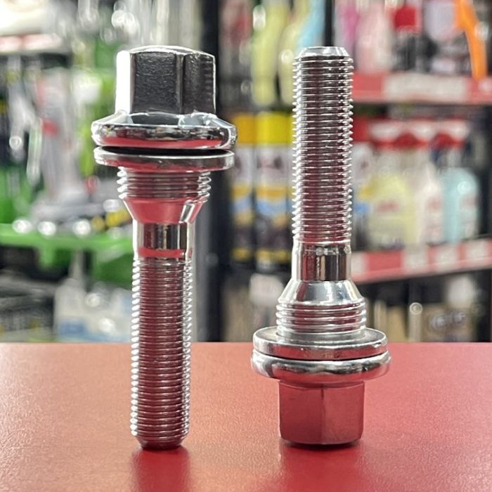 Болт М12x1.25x39мм Ключ 17 Пресшайба хром Citroёn Peugeot Подовжений