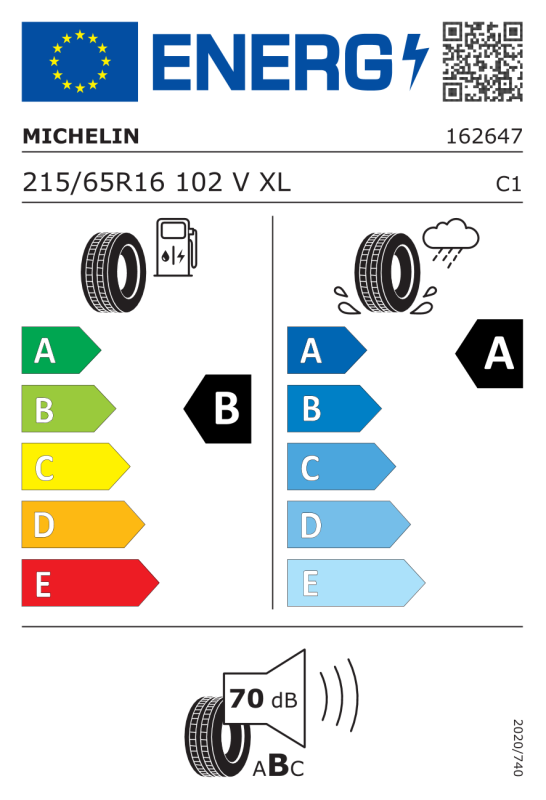 215/65 R16 MICHELIN PRIMACY +4 102V