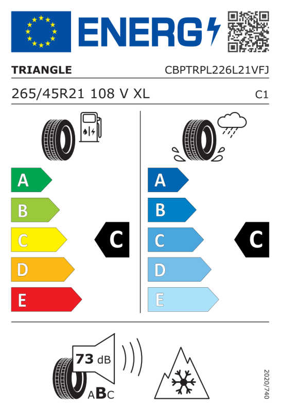 265/45 R21 TRIANGLE PL02 SNOWLINK XL 108V